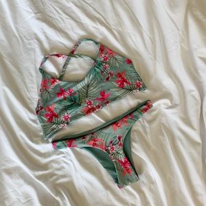 TROPICAL | blue bikini set